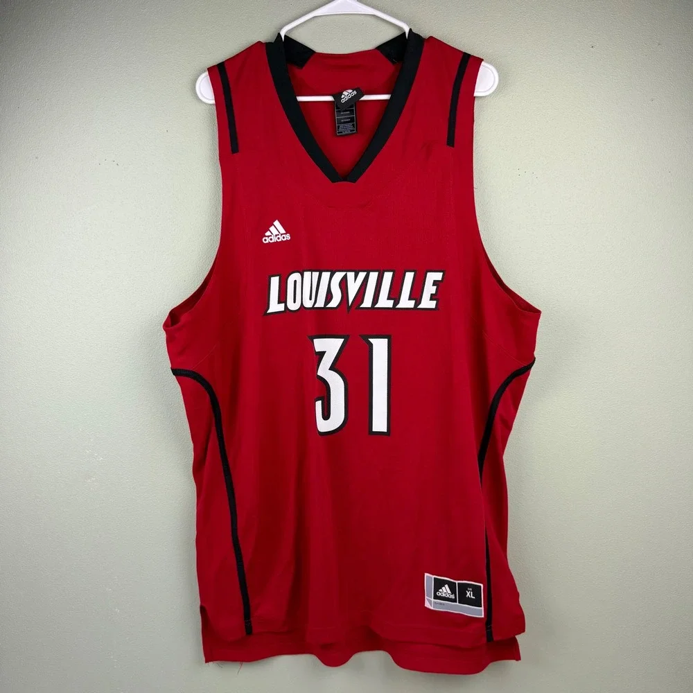Adidas Louisville Cardinals Basketball Jersey Red 31 Mens XL 7808A 11